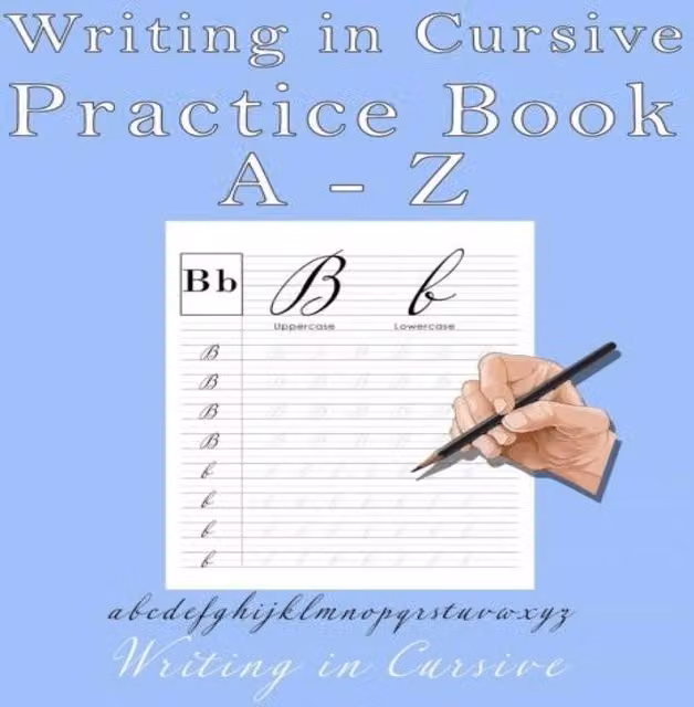 David James Writing in Cursive: Multicolour Lined Paper Practice Book for English Letters