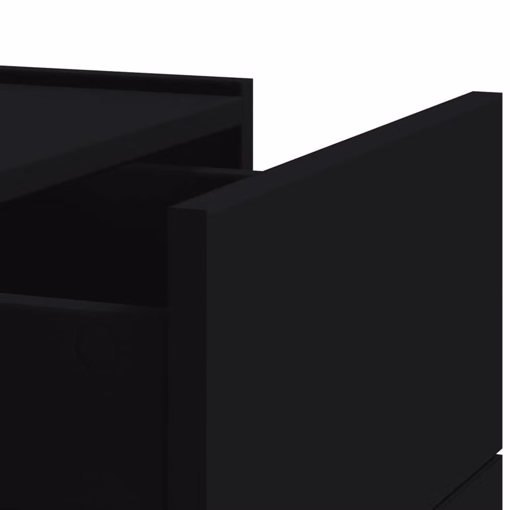 Berkfield Home Decorative Wall-mounted Bedside Cabinets, 2 Pack, Black, W/D/H: 45 x 30 x 35 cm – 5