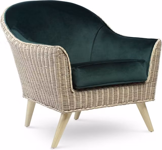 Desser Henley Velvet Chair in Green and Yellow