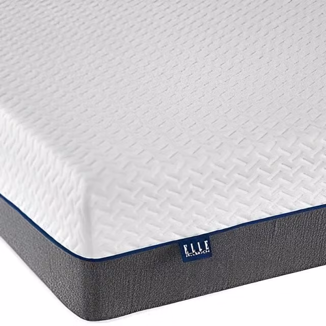 ELLE Decoration Tanzanite Opulance Hybrid Memory Foam and Pocket Spring Mattress in Grey and White, 120 x 200 cm