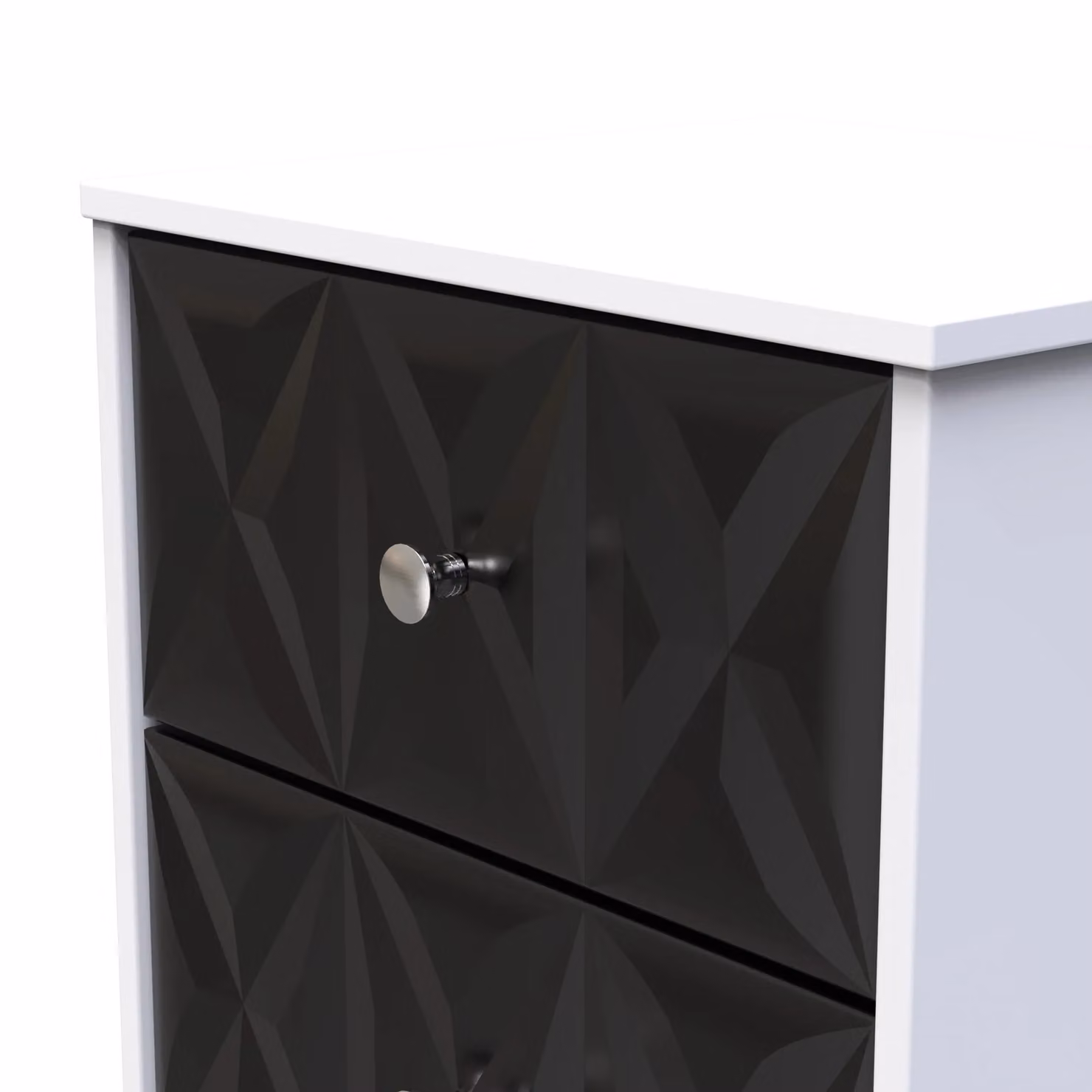 Ready Assembled 2 U Memphis 2 Drawer Bedside Cabinet in Black – 3