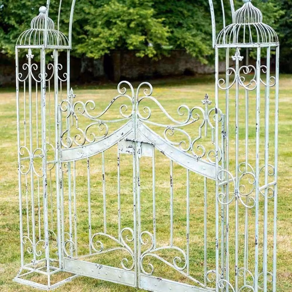 Ascalon Design Ltd Steel Double Swing Gate Arch in Green, W: 38 cm, D: 185 cm, H: 249 cm – 2