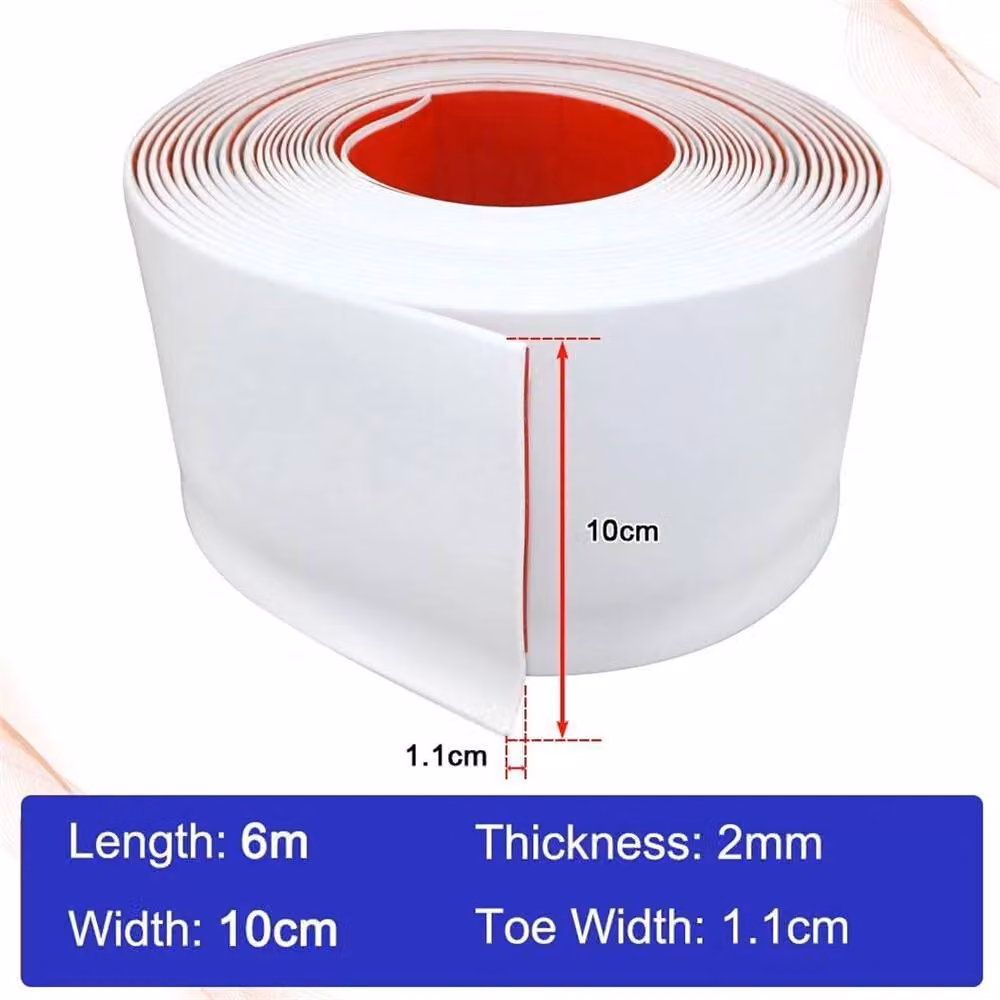 Nordara 6M White Self Adhesive PVC Soft Flexible Skirting Board Floor Wall Trim, W: 120 cm, H: 10 cm – 2
