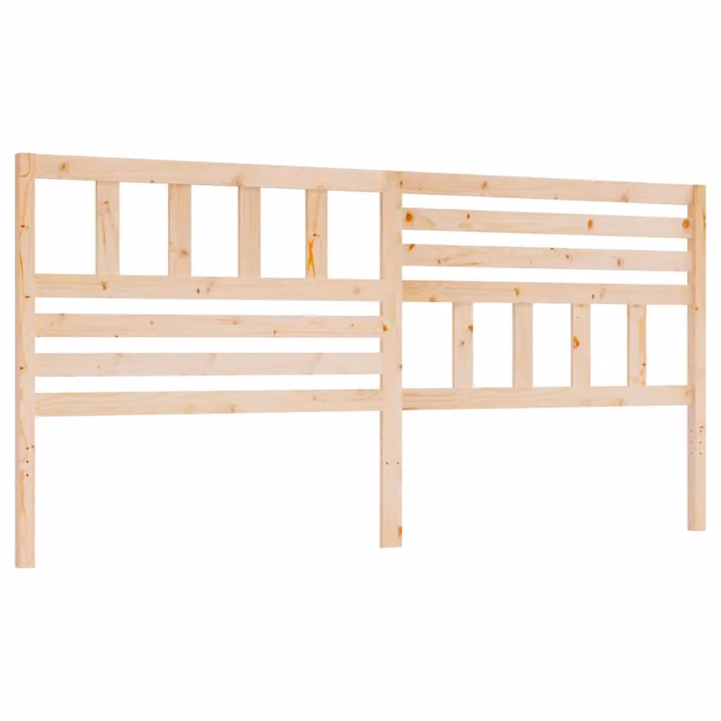 Berkfield Home Rustic Solid Wood Pine Bed Headboard, Brown, W: 206 cm, D: 4 cm, H: 100 cm – 2