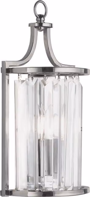 Victoria Wall Light in Chrome with Crystal Glass