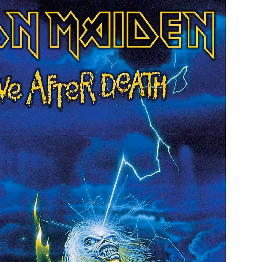 Iron Maiden Live After Death Blue Textile Wall Poster – 2