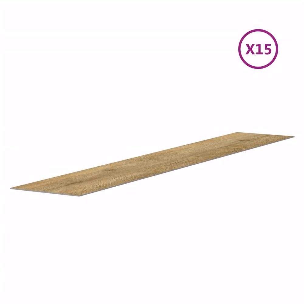 Berkfield Home Wood Look Brown PVC Wall Panels, Length: 2.06 m – 2