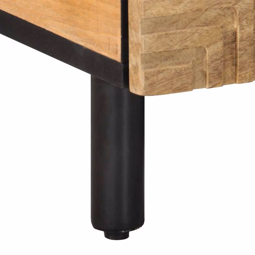 Berkfield Home Beautiful Coffee Table in Brown Solid Mango Wood, W/D/H: 80 x 54 x 40 cm – 5