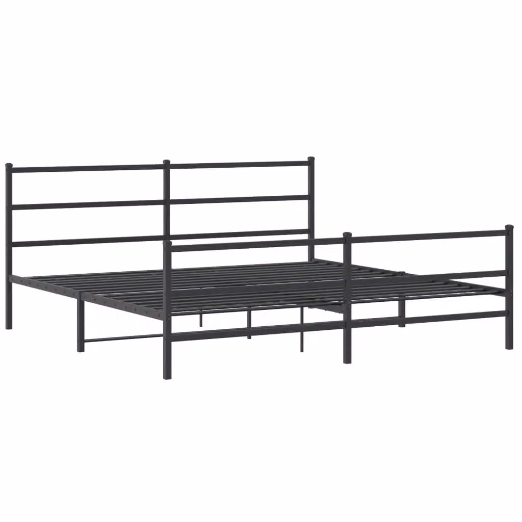 Berkfield Home Metal Bed Frame with Footboard, Black, 183 x 213 cm – 2