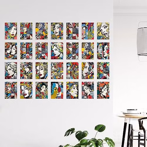 Artery8 50 Piece Pop Art Bubble Comic Halftone Aesthetic Collage Kit, Multicolour Paper Wall Art Prints, W: 15 cm, H: 10 cm – 3