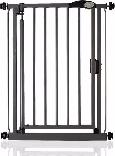 Safetots Pressure Fit Self Closing Stair Gate in Grey, Width: 61 cm