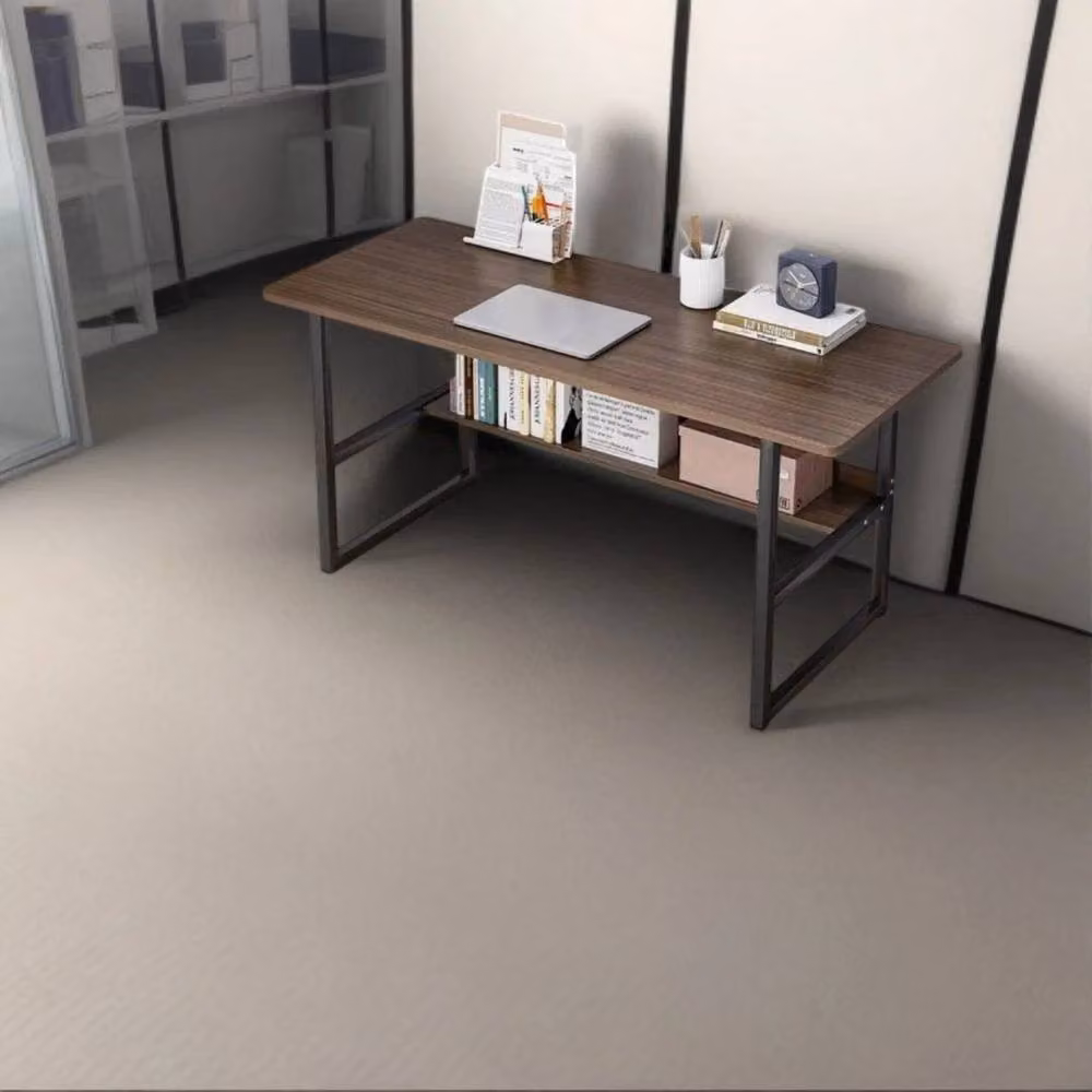 SPETLEK Brown Home Office Writing Desk with Footrest – 5