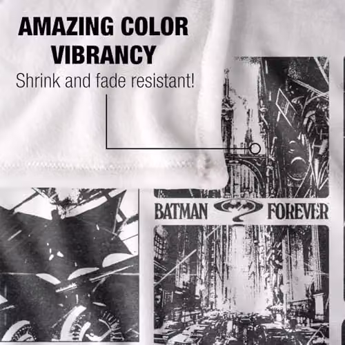 Warner Bros. Batman Through The Years Live Action Silky Touch Super Soft Fleece Throw Blanket, Multicolour, W: 127.0 cm x H: 152.4 cm – 3