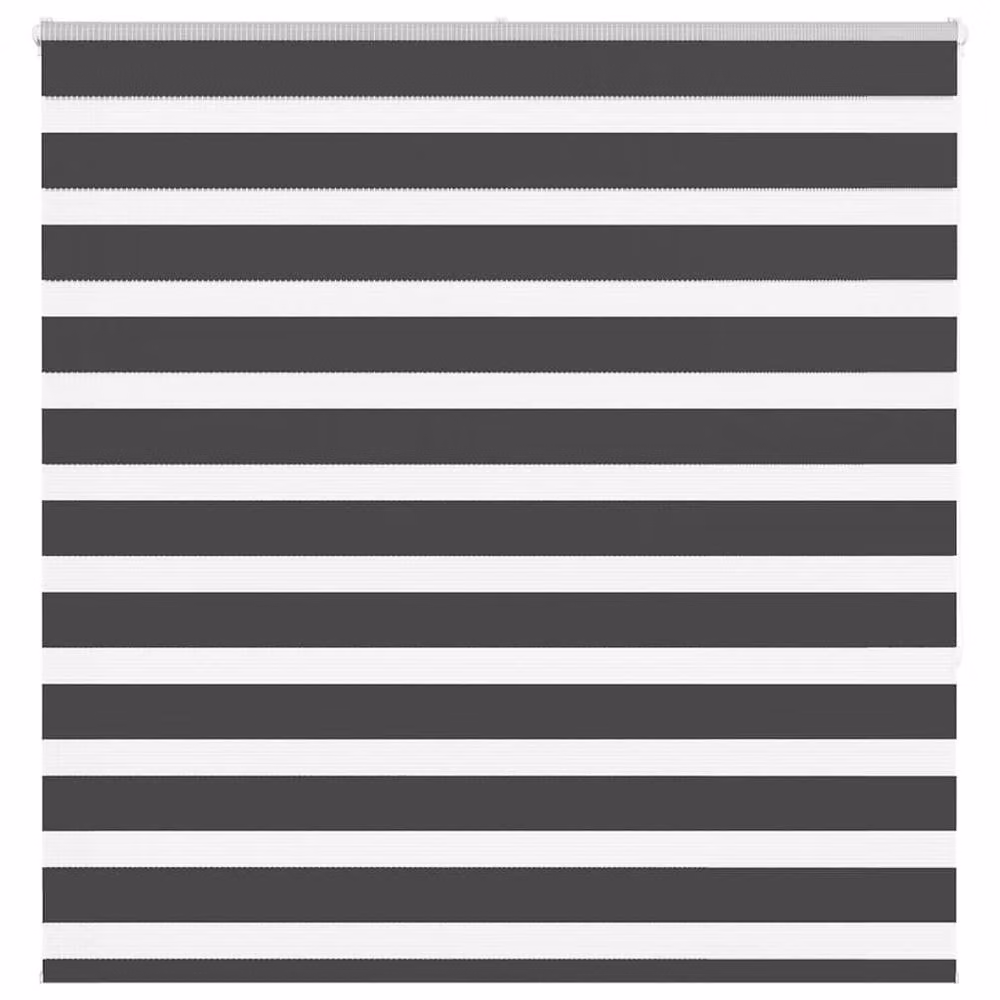Berkfield Home Zebra Day and Night Blind in Black Polyester, W: 145 cm, H: 150 cm – 2