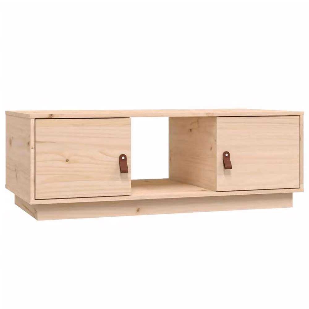 Berkfield Home Beautiful Coffee Table in Light Sand Solid Pine Wood W/D/H: 100 x 50 x 35 cm – 2
