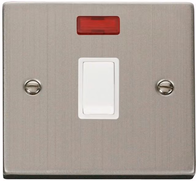 SE HOME Stainless Steel Surface Switch in White and Silver