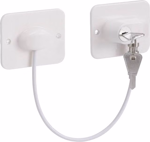 PAWNORA 6-Piece White Window and Door Cable Restrictor Set