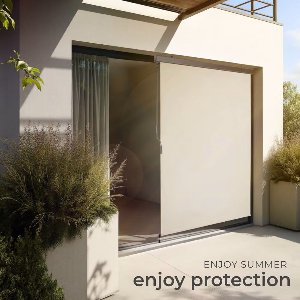 tectake Eloise Vertical Awning in Beige, W/H: 120 x 250 cm – 4