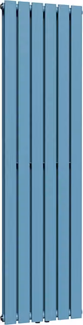 Lux Heat Flat Coloured Vertical Radiator in Blue, H: 160 cm, W: 42 cm