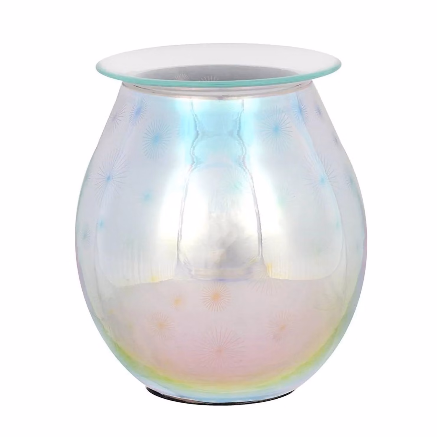 Something Different Starburst Geometric Glass Electric Oil Burner in Clear