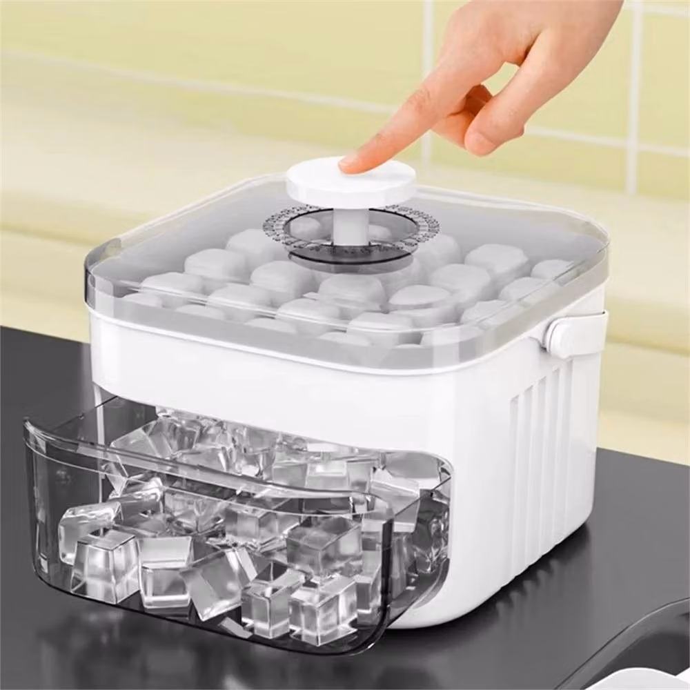 Nordara Double Layer Cube Ice Maker Tray and Ice Box in White – 2