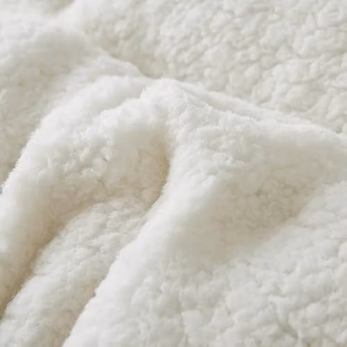 Ezysleep White Microfibre and Sherpa All Seasons Mattress Topper, W/D/H: 120 x 200 x 10 cm – 4