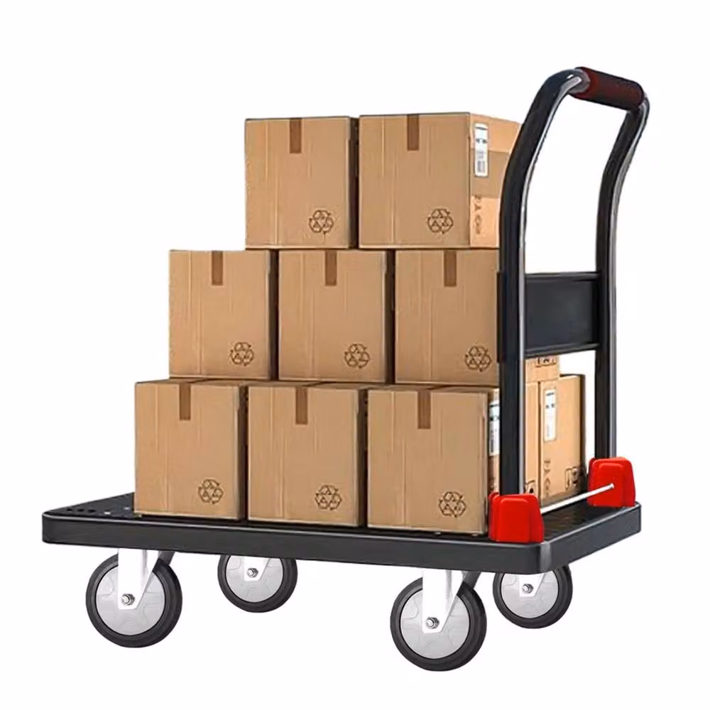 Nordara Heavy-duty Folding Platform Hand Truck with Casters, Black – 6