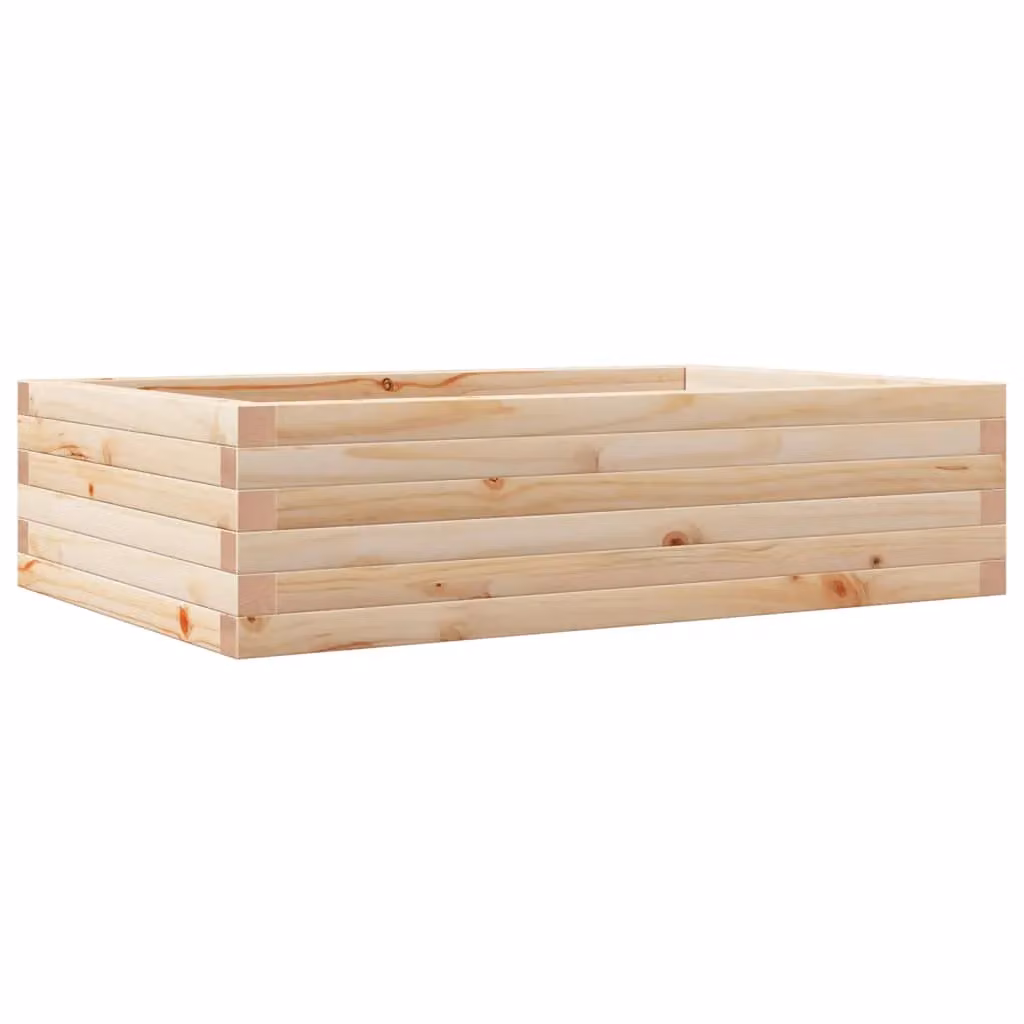 Berkfield Home Garden Planter in Brown Solid Wood, W/D/H: 90 x 60 x 23 cm – 2