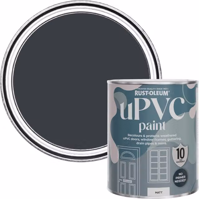Rust-Oleum UPVC Paint in Matt Finish, Anthracite Grey (RAL 7016), 0.75 l