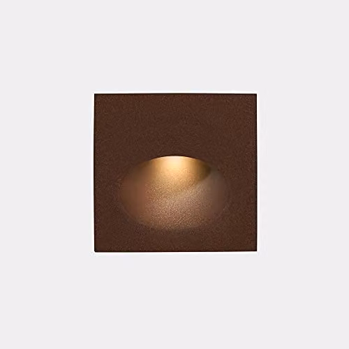 Netlighting LEDS C4 Bat Square Outdoor Recessed LED Wall Light, Brown, 2.2W, 2700K, IP65 – 1