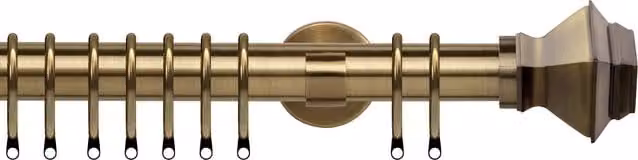 Terrys Aztec 35mm IDC Metal Curtain Pole in Antique Brass