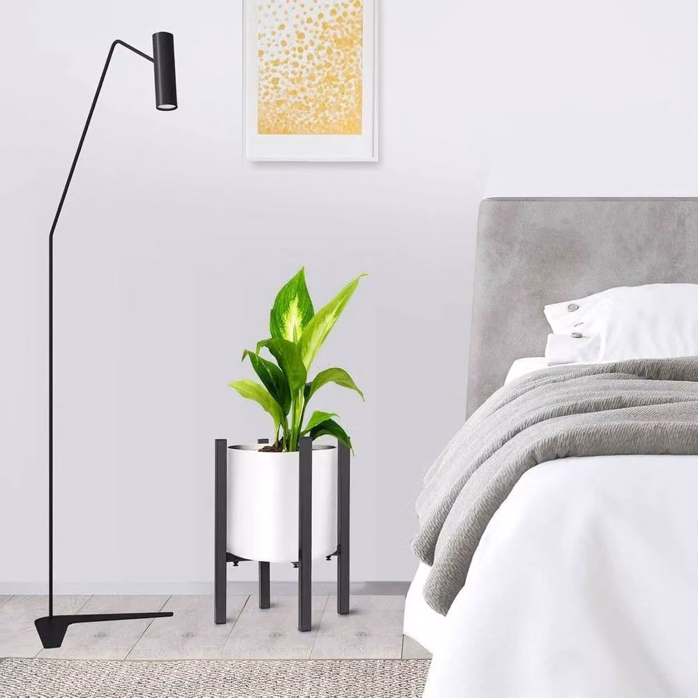 FLAVORA Adjustable Metal Flower Pot Plant Stand in Matt Black, W/D/H: 100 x 15 x 38 cm – 3