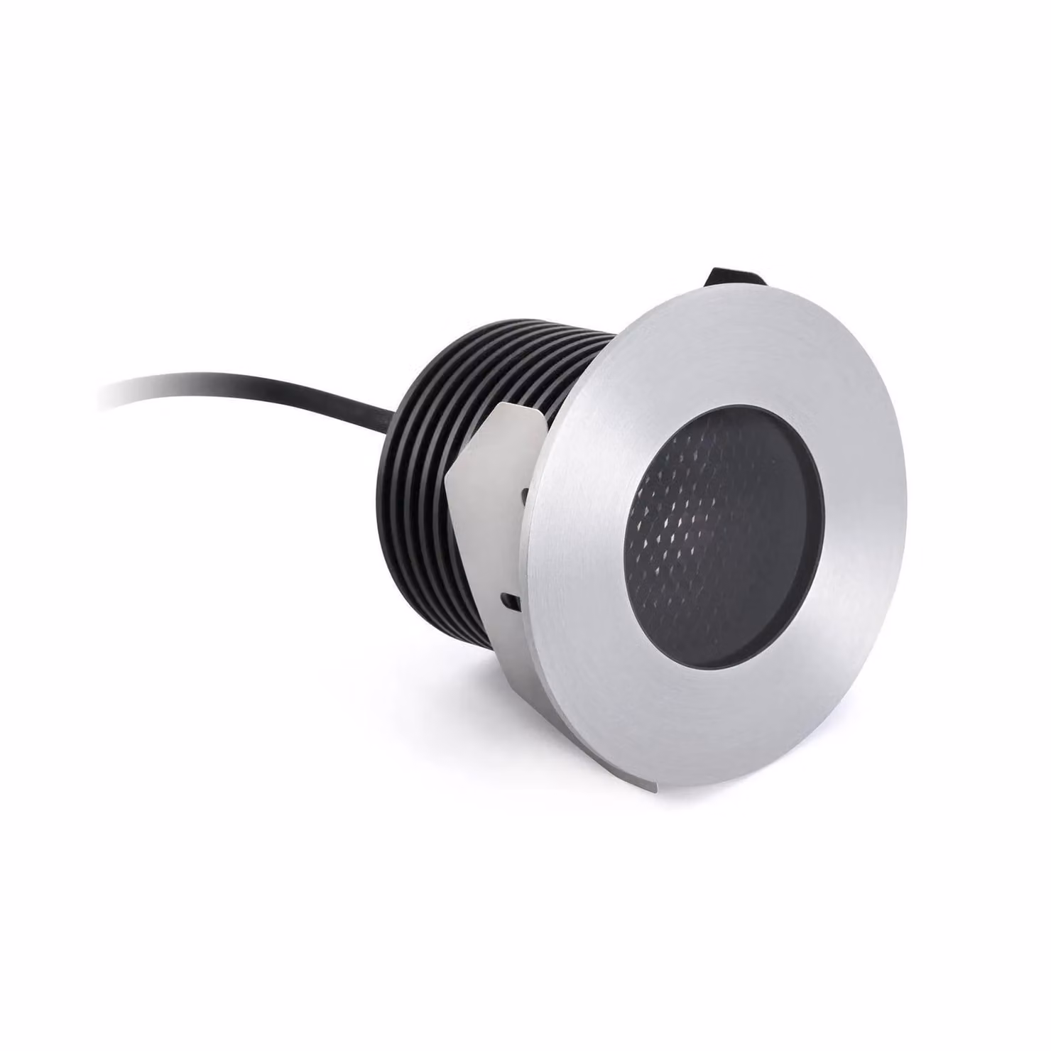 Netlighting Grund LED Large Round In-Ground Recessed Outdoor Spotlight in Grey Matt Nickel – 2