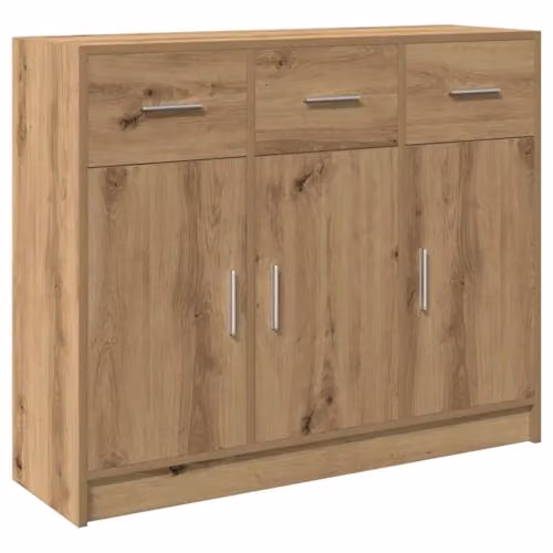 vidaXL Artisan Oak Sideboard in Brown, W/D/H: 91 x 28 x 75 cm – 1