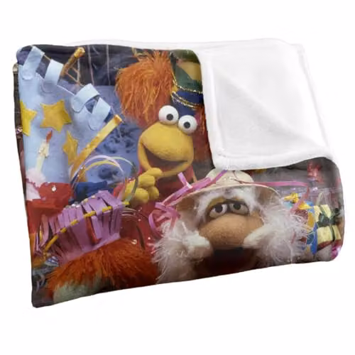 Jim Henson Fraggle Rock 40th Birthday Party Super Soft Silky Touch Fleece Throw Blanket, Multicolour, W/D/H: 91 x 147 cm – 3