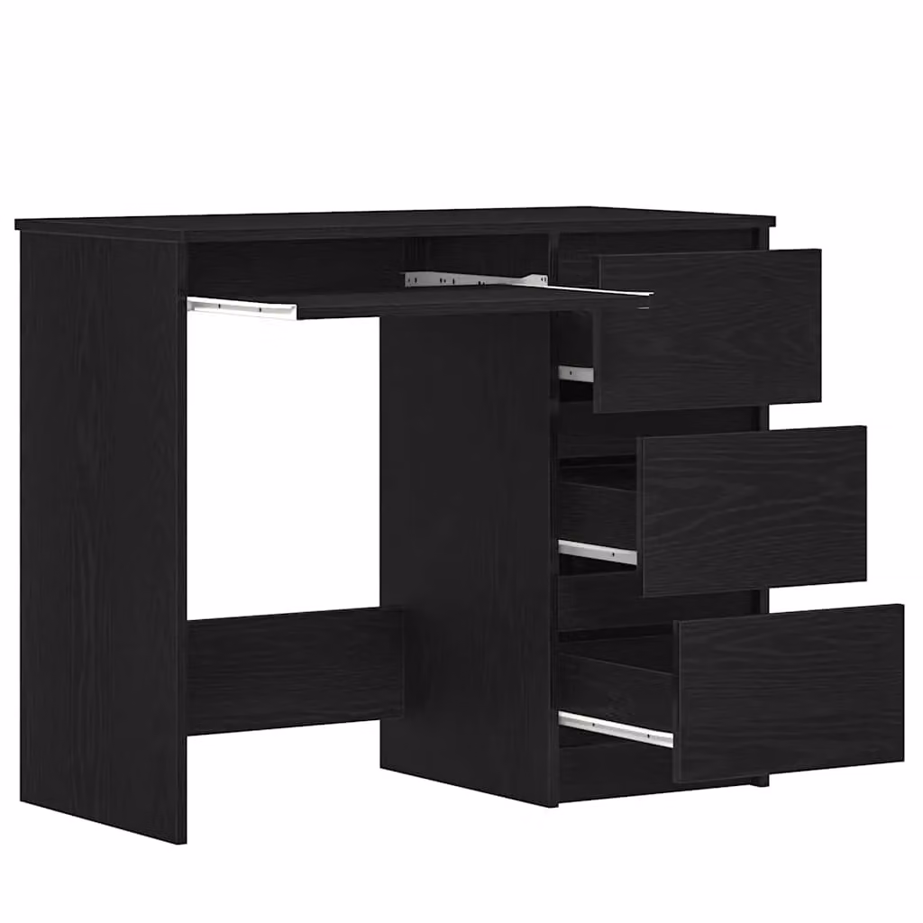 Berkfield Modern Writing Desk in Black Oak, W/D/H: 90 x 45 x 76 cm – 3