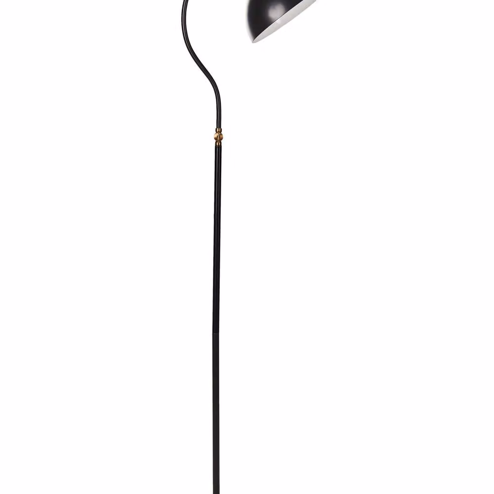 Wyld and Coco Black Metal Industrial Floor Lamp with Adjustable Arm and Dome Shade – 2