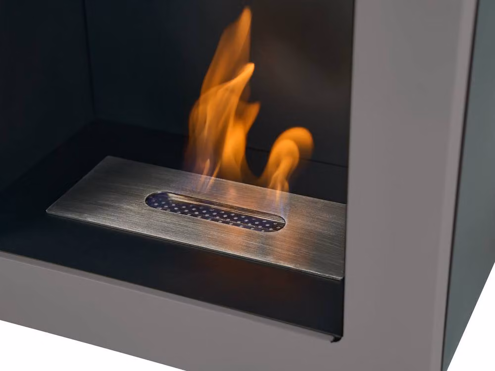 Adam Fires & Fireplaces Mira Grey Steel Bio Ethanol Floor Stove – 3
