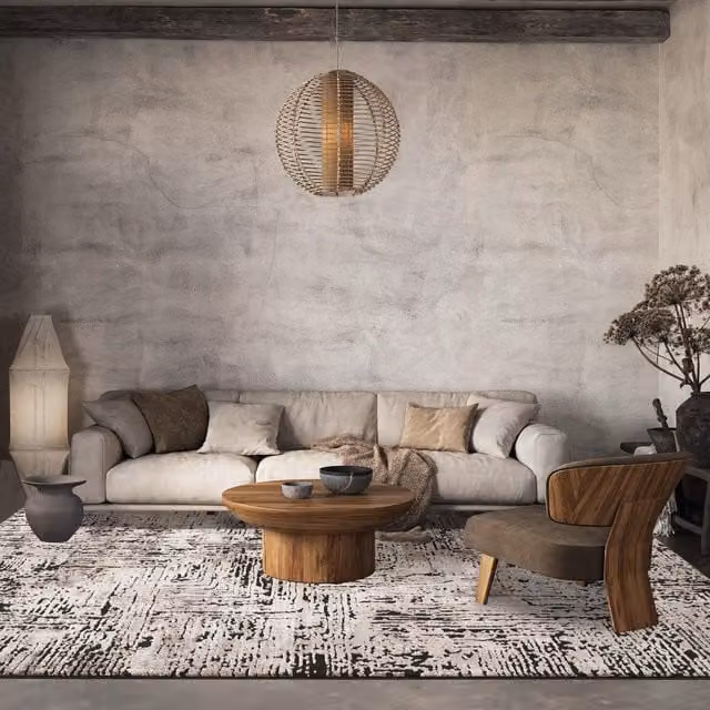 Desire Rugs Belgravia Modern Illusion Area Rug in Beige, W: 200 cm, D: 290 cm
