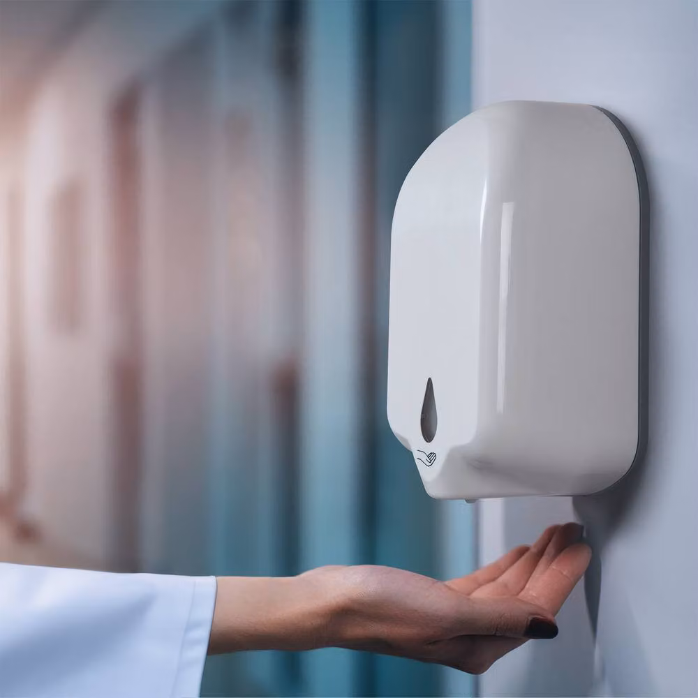 Bremmer Automatic Touchless Hand Sanitiser and Soap Dispenser, White, W/D/H: 23.6 x 14.0 x 10.6 cm – 2
