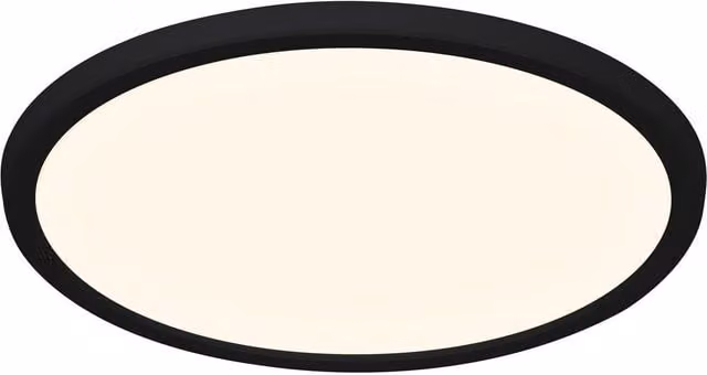 Nordlux Ojasmart LED Ceiling Panel in Black Plastic, Dimmable with Remote Control, 2700-6500K – 1
