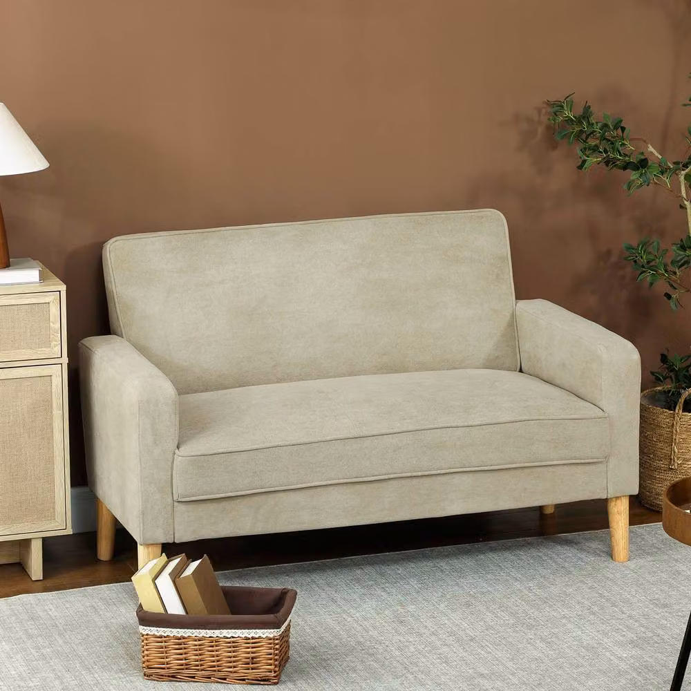 STILVORA 2 Seater Velvet Sofa in Beige – 2