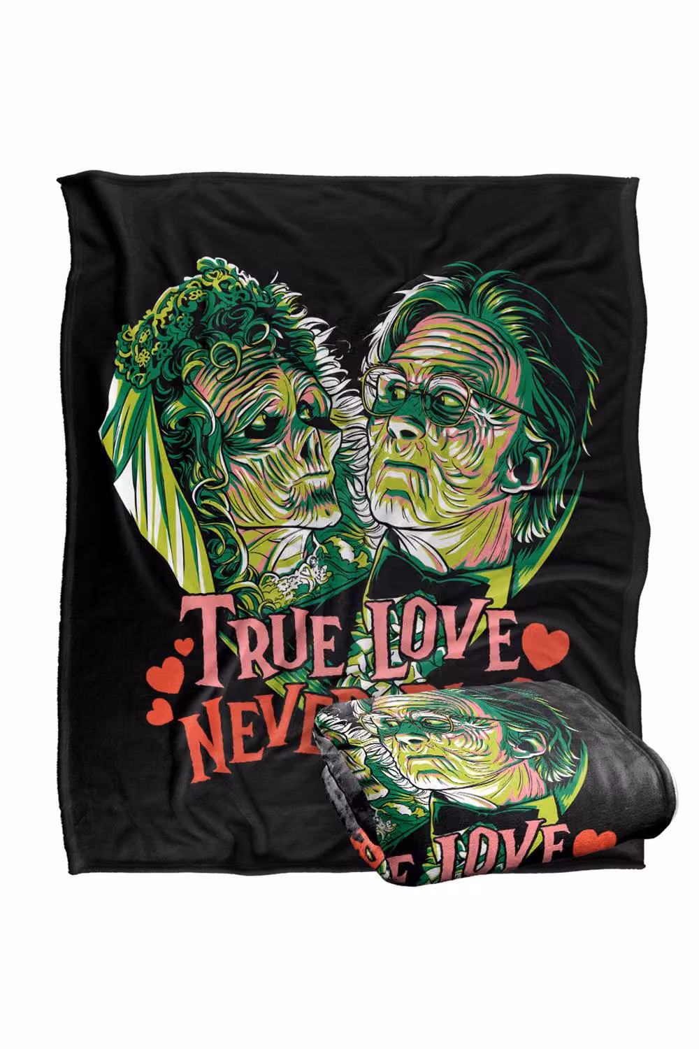 LOGOVISION Beetlejuice Valentine True Love Never Dies Super Soft Silky Touch Fleece Throw Blanket, Multicolour, W: 152 cm, D: 127 cm – 7