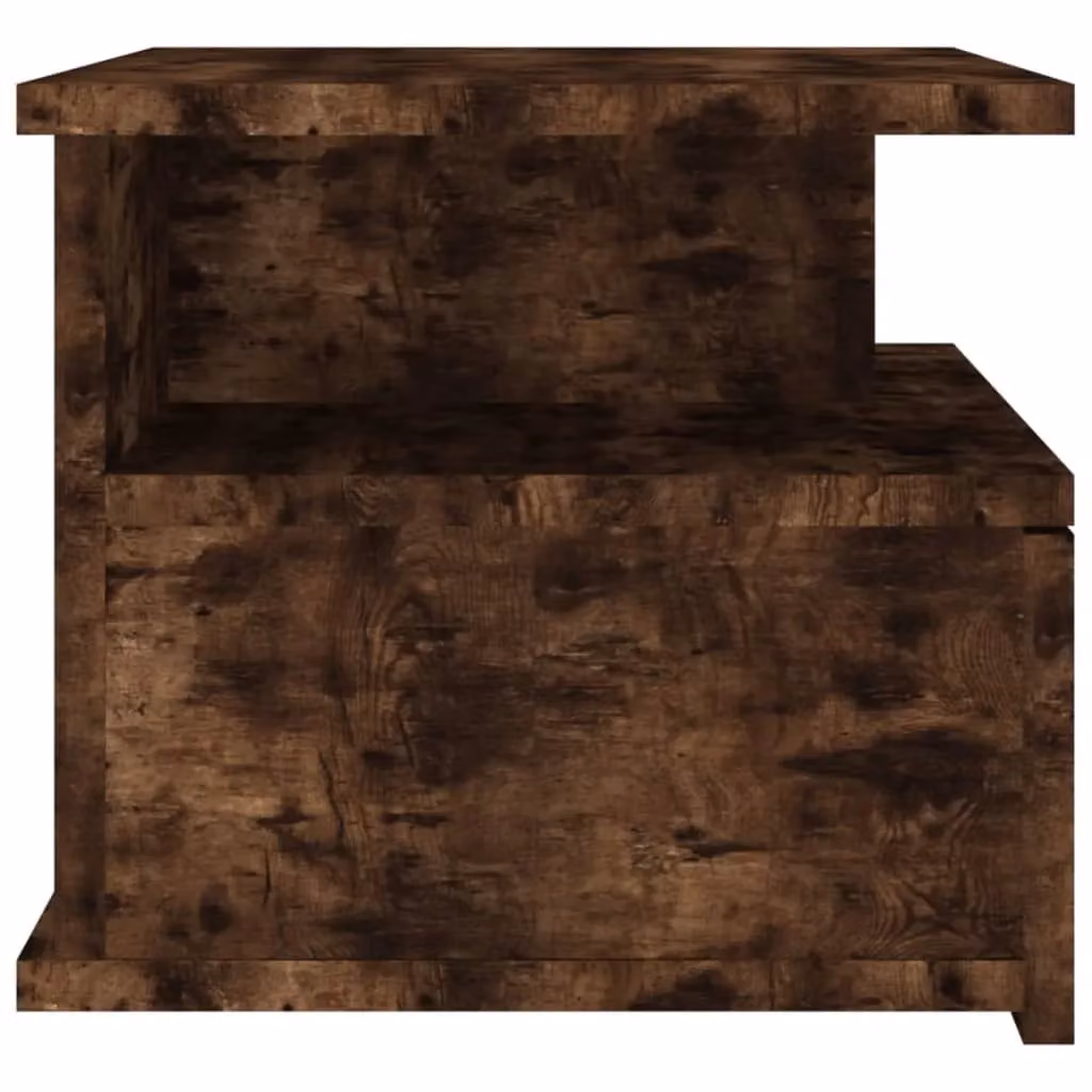 Berkfield Home Floating Nightstand in Smoked Oak Brown, W: 40 cm, D: 31 cm, H: 27 cm – 3
