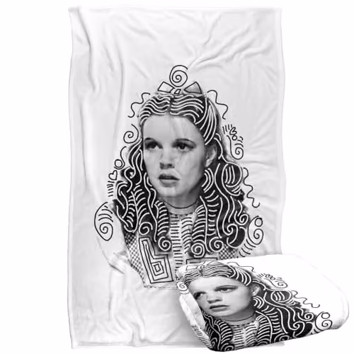 LOGOVISION The Wizard Of Oz Dorothy Griffiti Silky Touch Super Soft Fleece Throw Blanket, Multicolour, W: 91 cm, D: 147 cm – 1