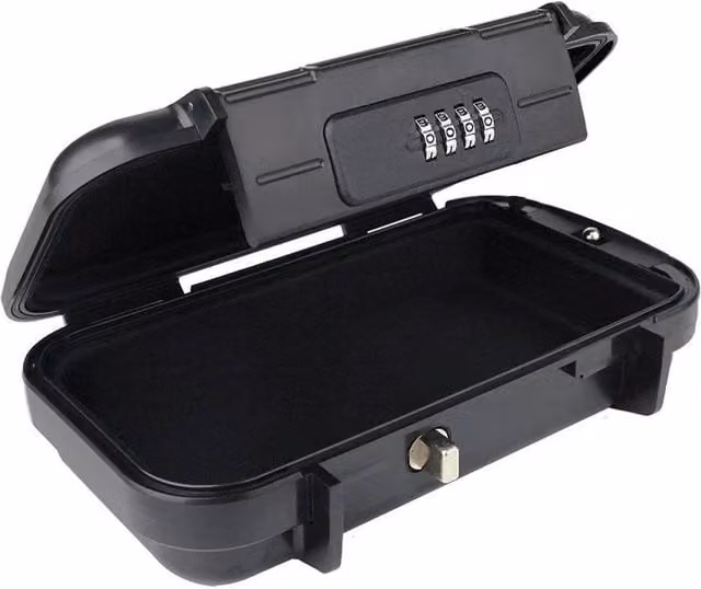 SPETLEK Portable Travel Security Safe Box with Code Lock, Black