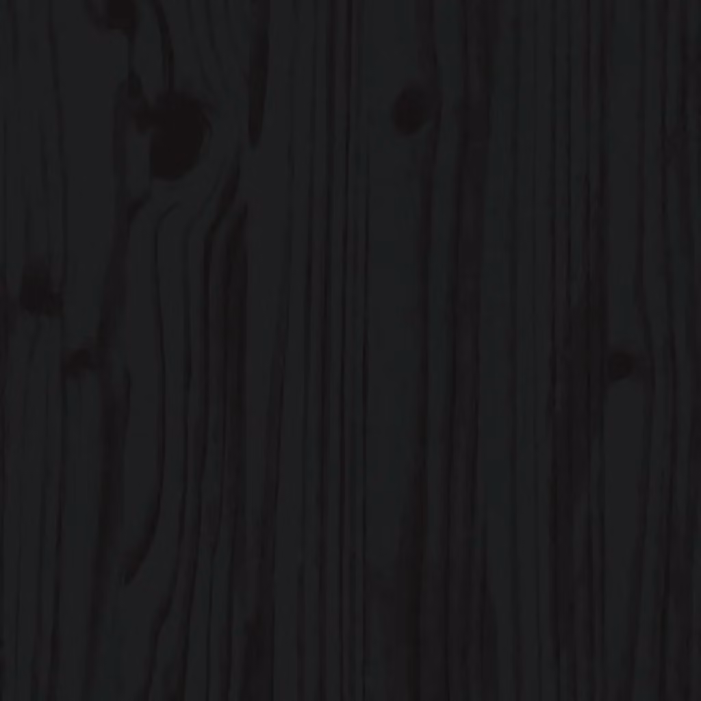Berkfield Home Rustic Black Solid Pine Wood Bed Headboard W: 145.5 cm, D: 4 cm, H: 100 cm – 3
