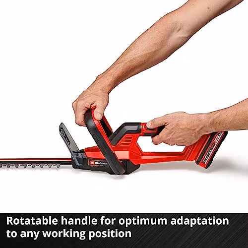 Einhell Power X-Change 18V Cordless Reciprocating Hedge Trimmer with 50cm Blade in Red and Black – 3