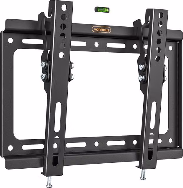VonHaus Tilting TV Wall Bracket in Black with Spirit Level for 23 to 45 inch Screens