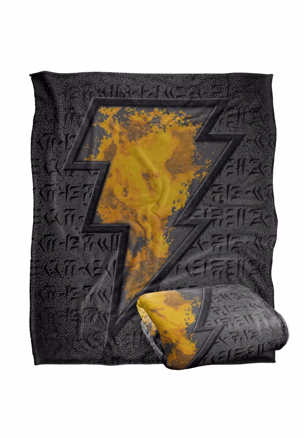 Black Adam Super Soft Silky Touch Throw Blanket, White and Multicolour, W: 152 cm, D: 127 cm – 2